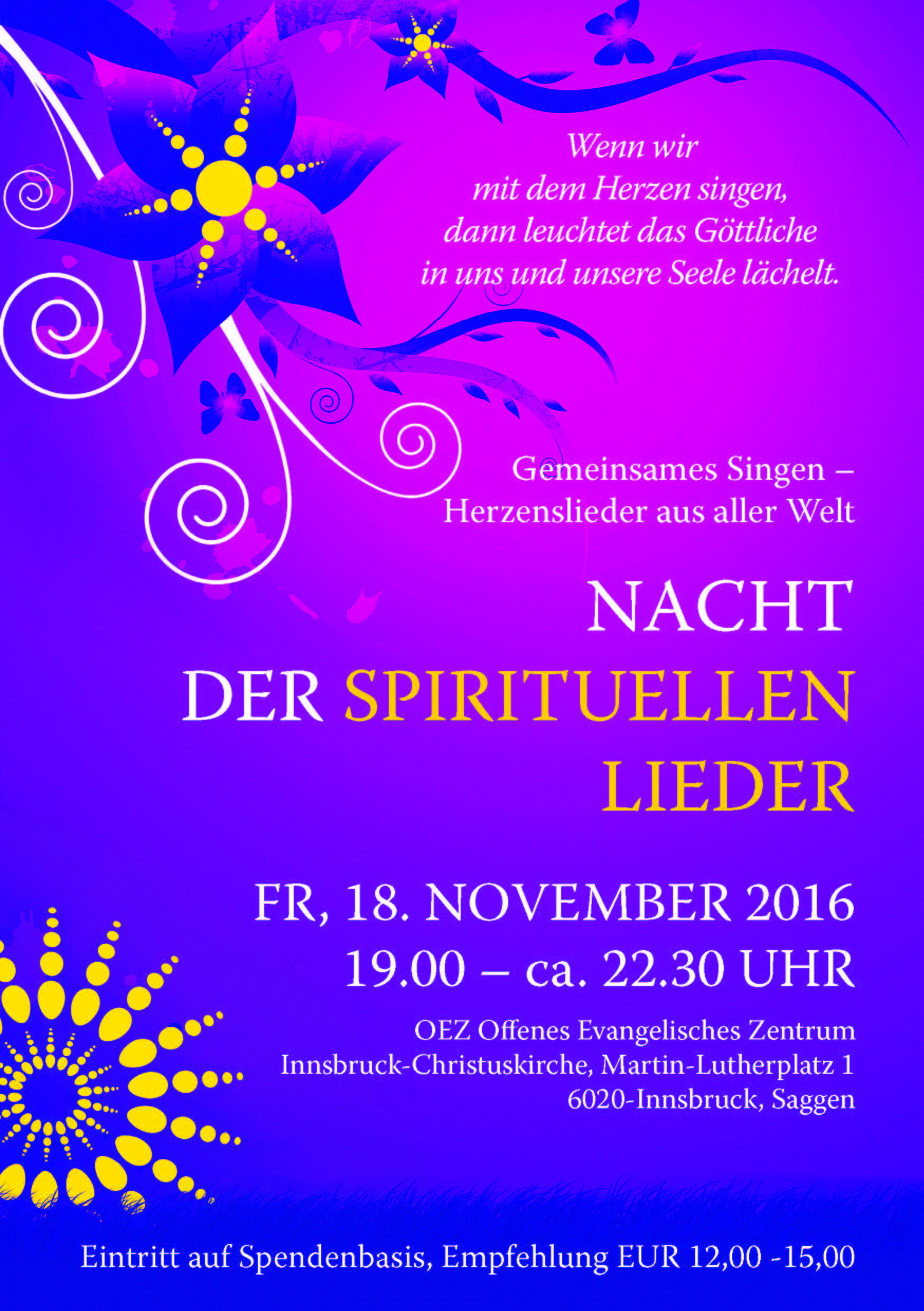 Nacht der spirituellen Lieder Innsbruck